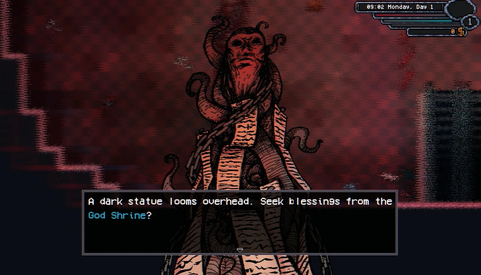 Dark shrine interior; not a confirmed Stone Tower floor — official Steam screenshot
